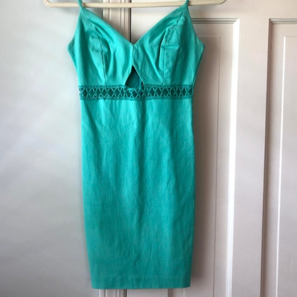 Teal Body Con Dress